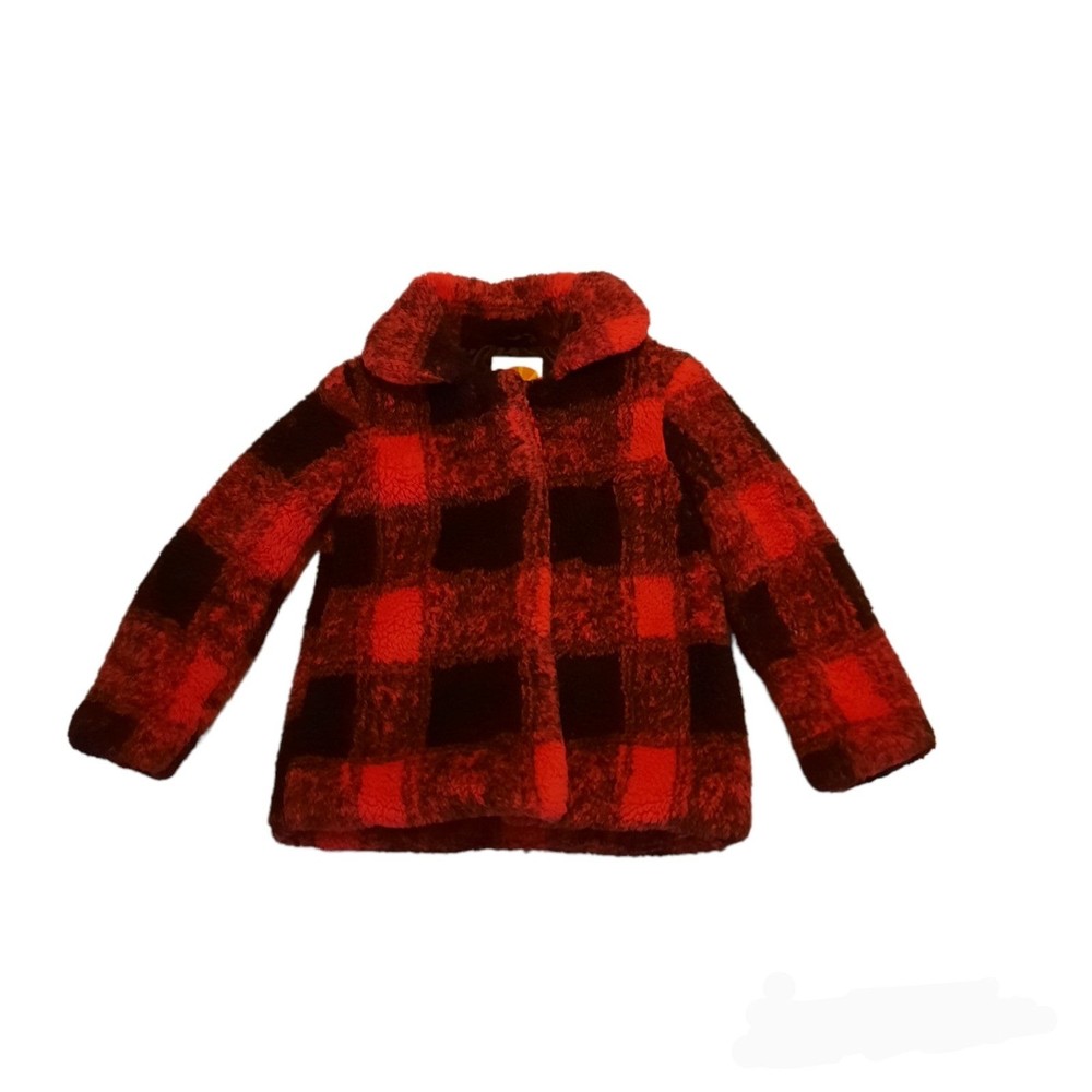 C&C California Youth Buffalo Plaid Sherpa Fleece Coat 4T